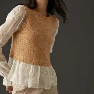 Anthropologie Layered Sweater Vest